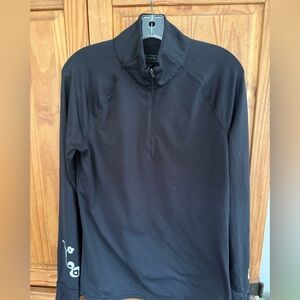 Athleta Black Quarter-Zip Pullover Running Jacket